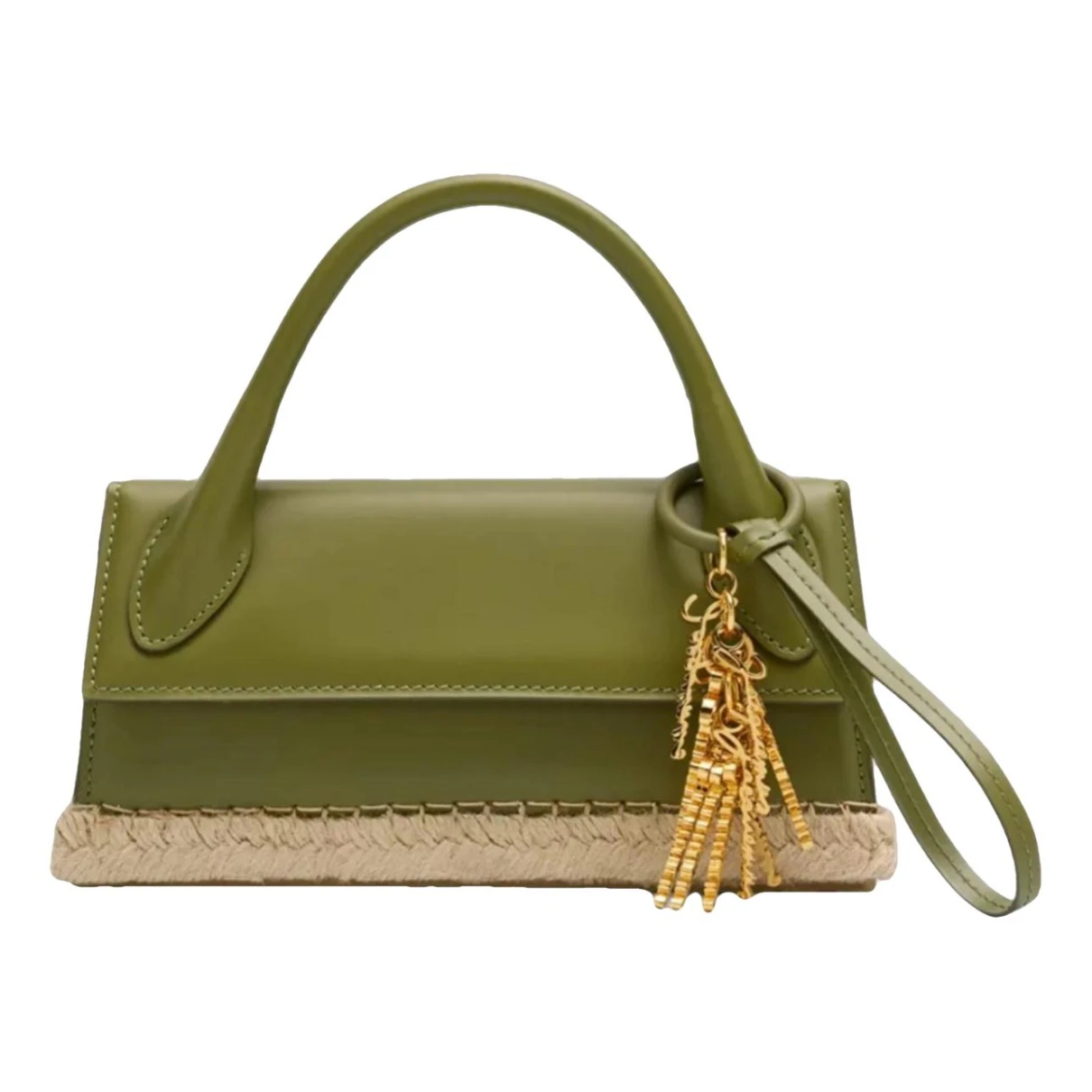 Pre-owned Jacquemus Chiquito Long Leather Handbag In Green
