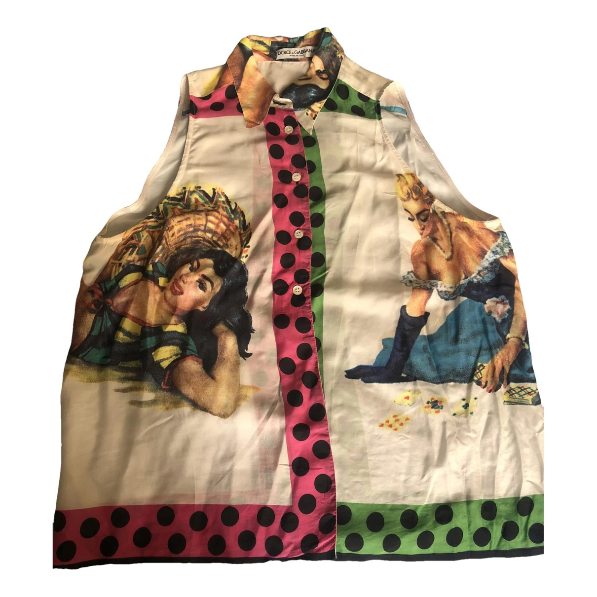 Pre-owned Dolce & Gabbana Silk Blouse In Multicolour