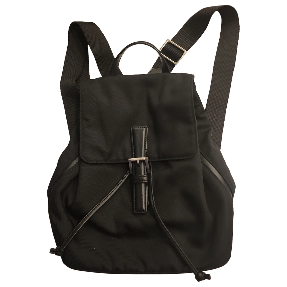 Pre-owned Coach Cloth Backpack In Black