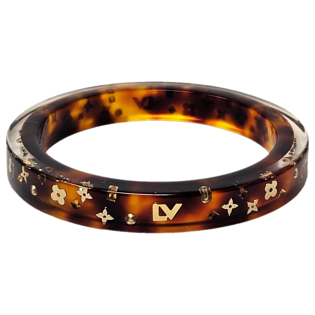 Pre-owned Louis Vuitton Crystal Bracelet In Gold