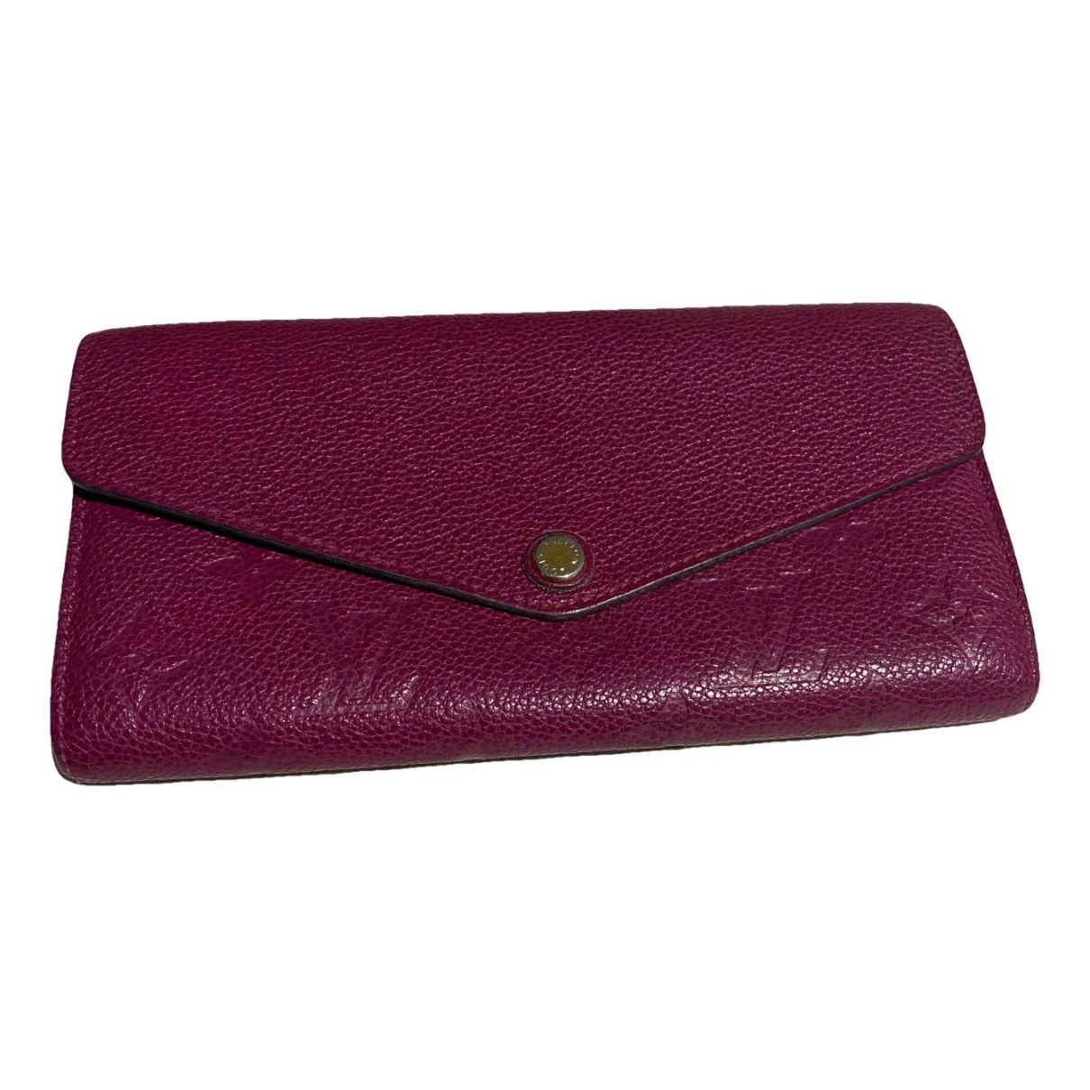 Pre-owned Louis Vuitton Leather Wallet In Burgundy