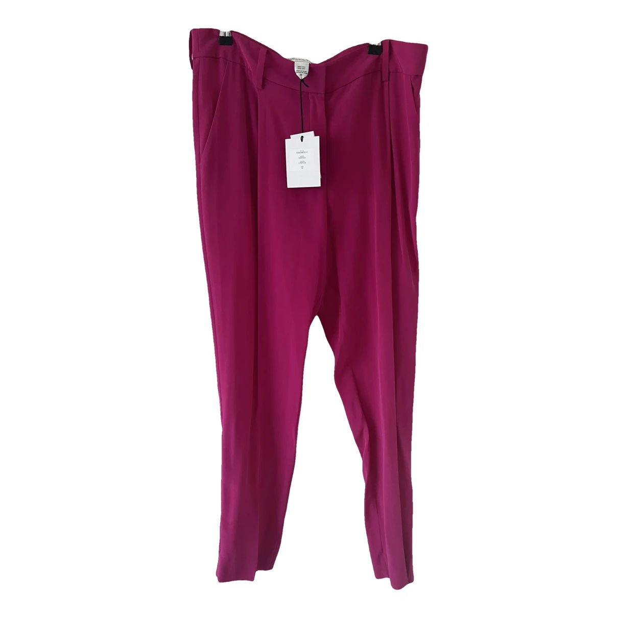 Pre-owned Diane Von Furstenberg Silk Trousers In Pink