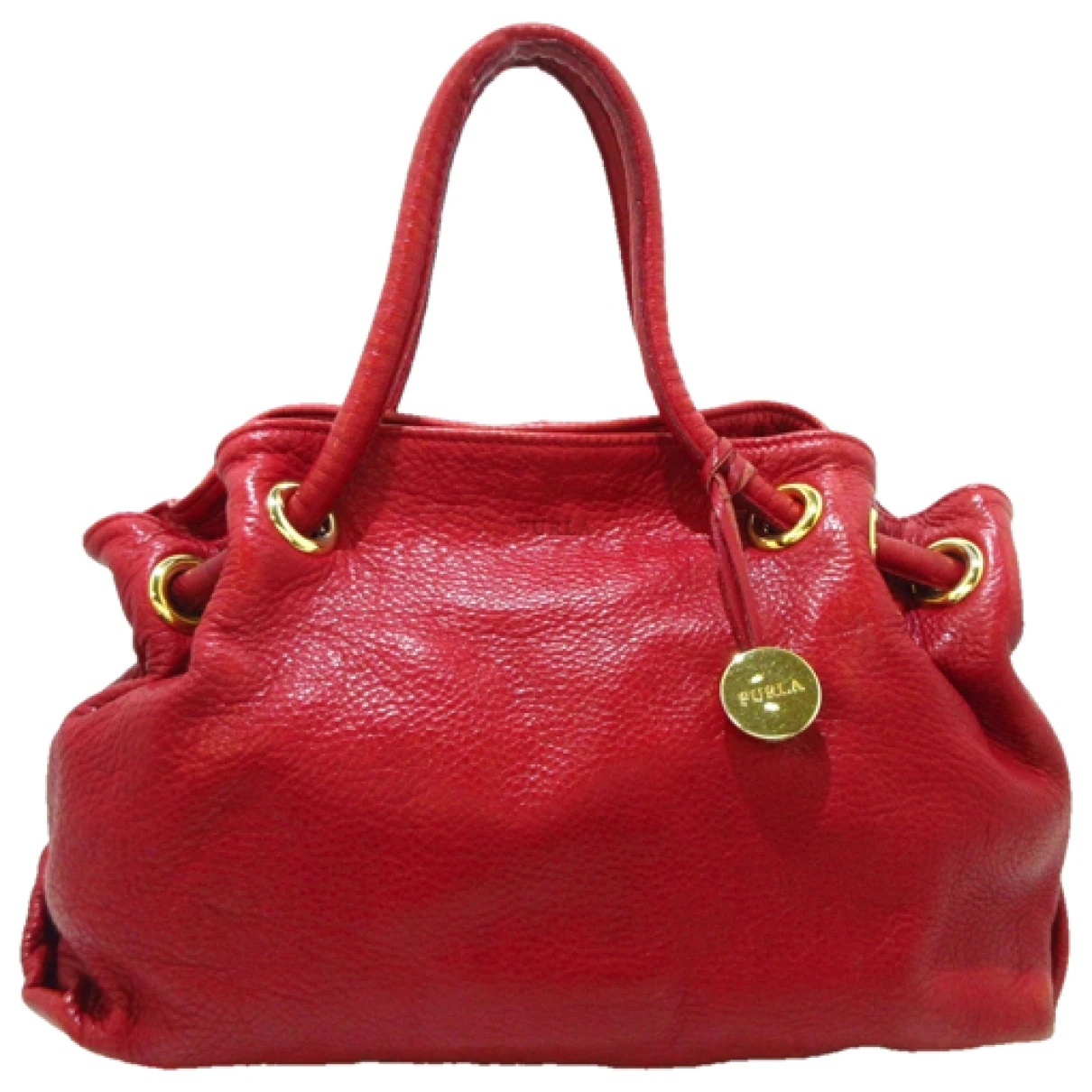 Pre-owned Furla Leather Tote In Red