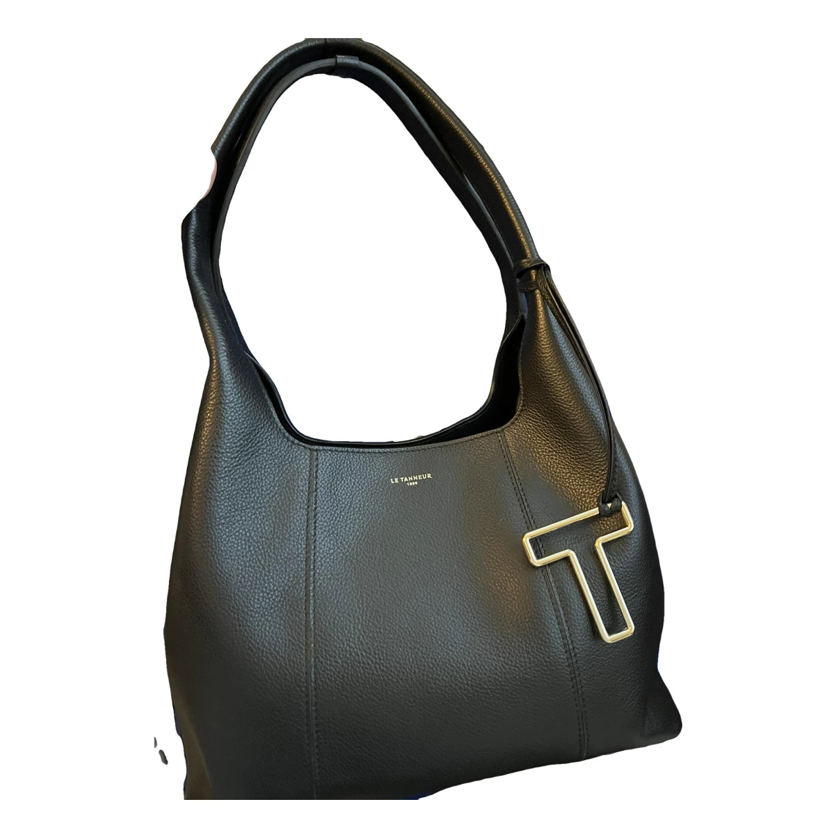 Pre-owned Le Tanneur Leather Handbag In Black