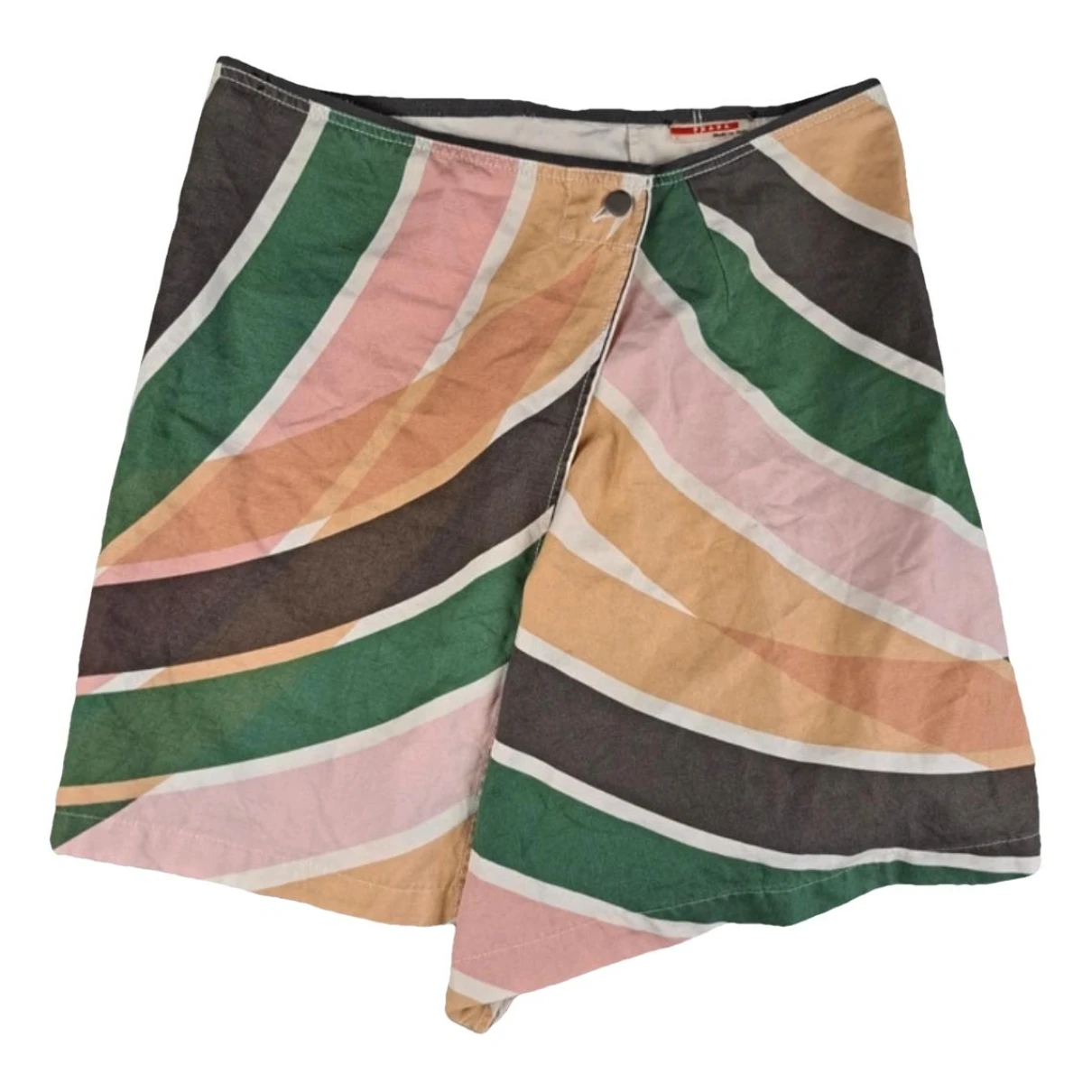 Pre-owned Prada Linen Mini Skirt In Multicolour