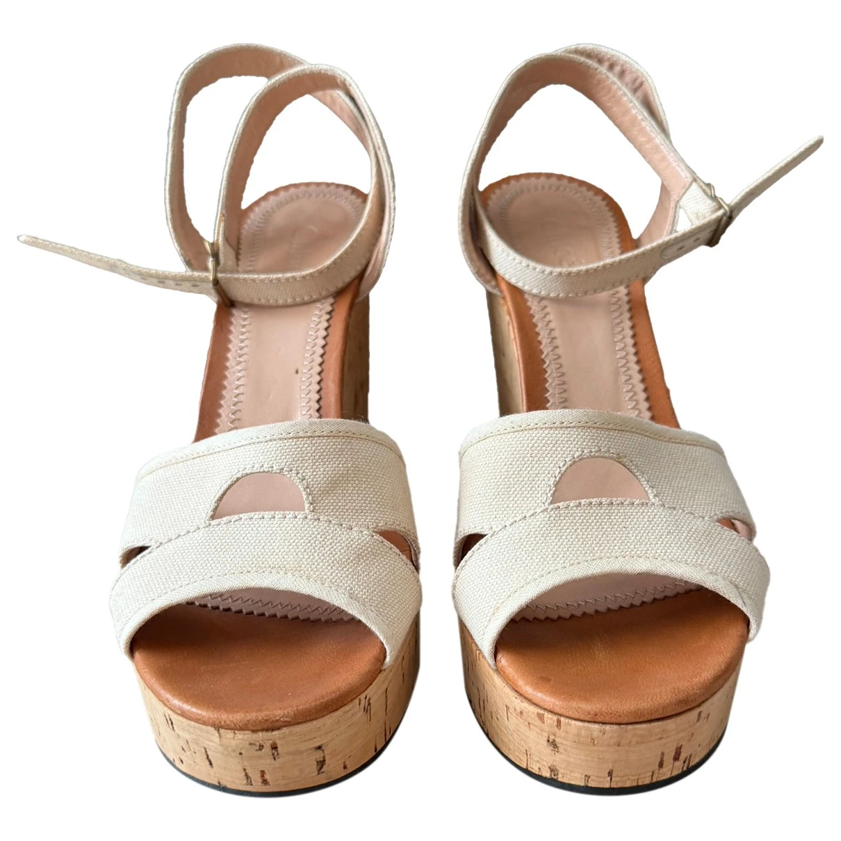 Pre-owned Chloé Cloth Sandal In White