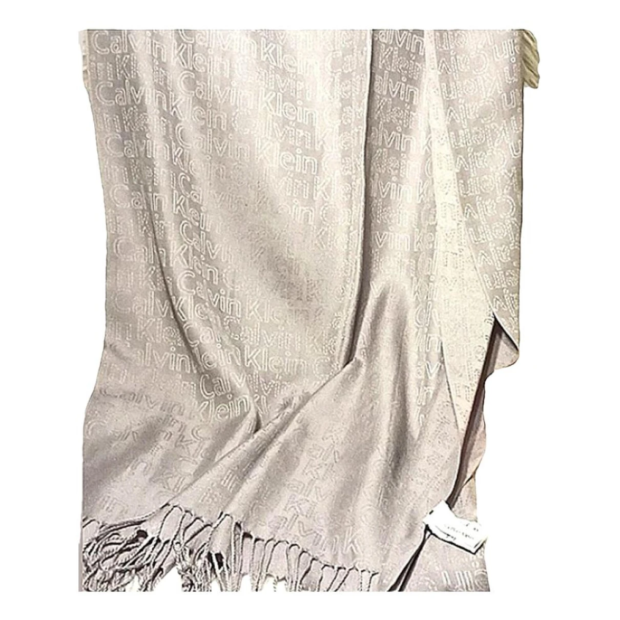 Pre-owned Calvin Klein Scarf In Grey