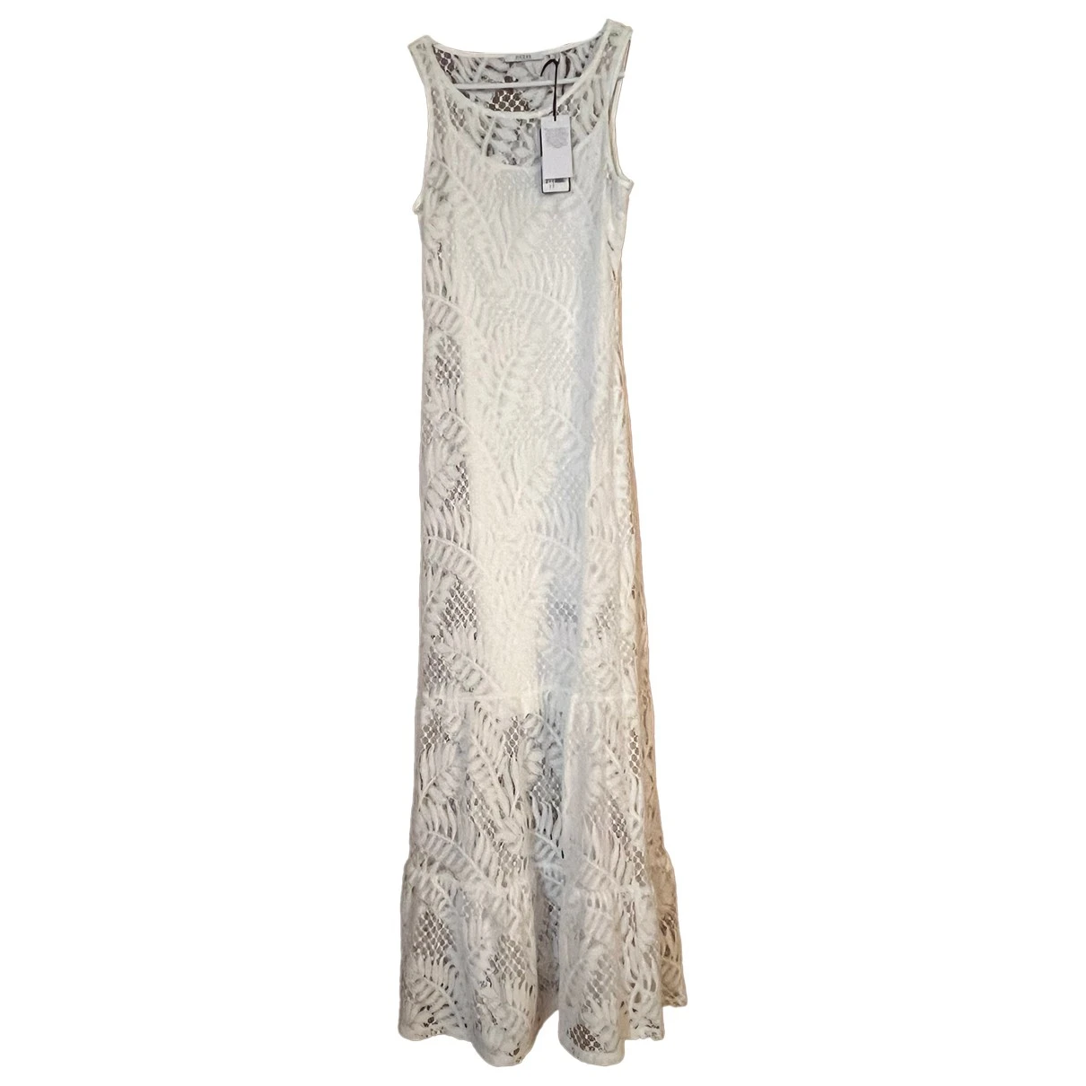 Pre-owned Guess Lace Dress In White