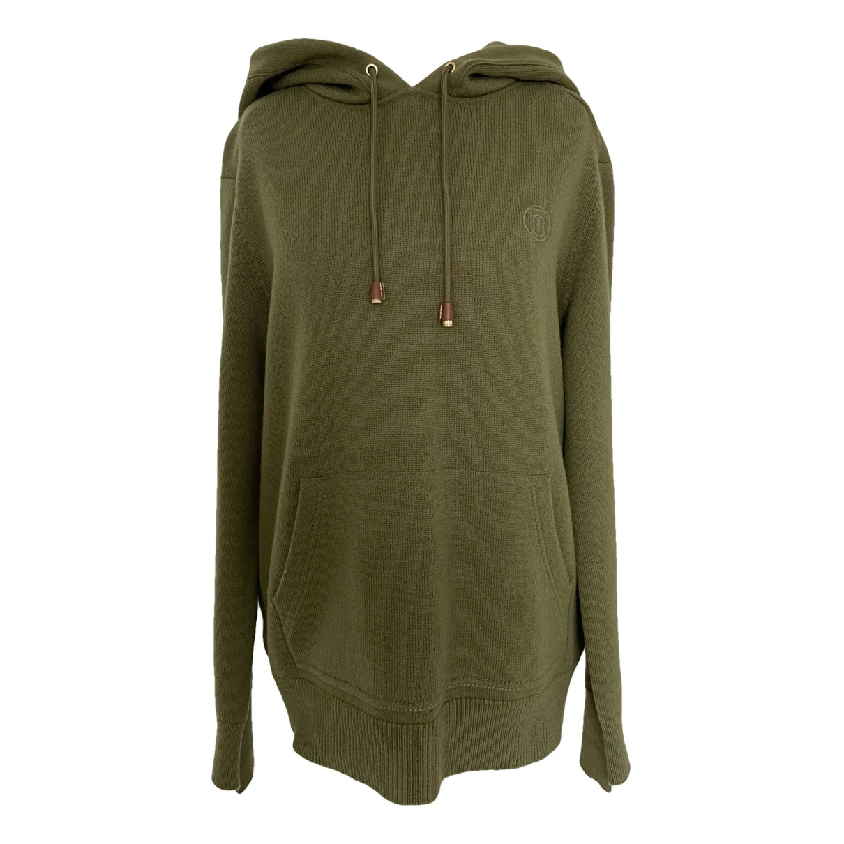 Pre-owned Burberry Cashmere Sweatshirt In Khaki
