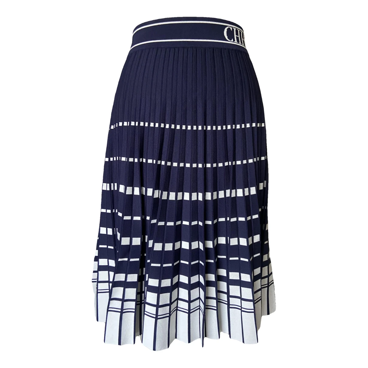 Pre-owned Carolina Herrera Mid-length Skirt In Navy