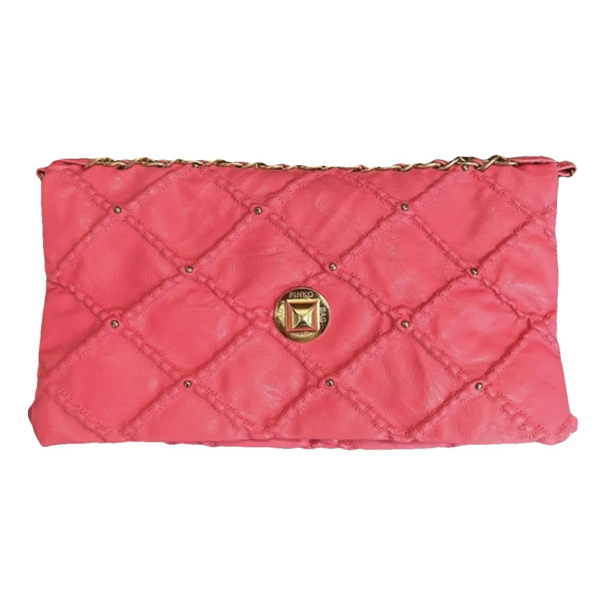 Pre-owned Pinko Vegan Leather Crossbody Bag In Pink
