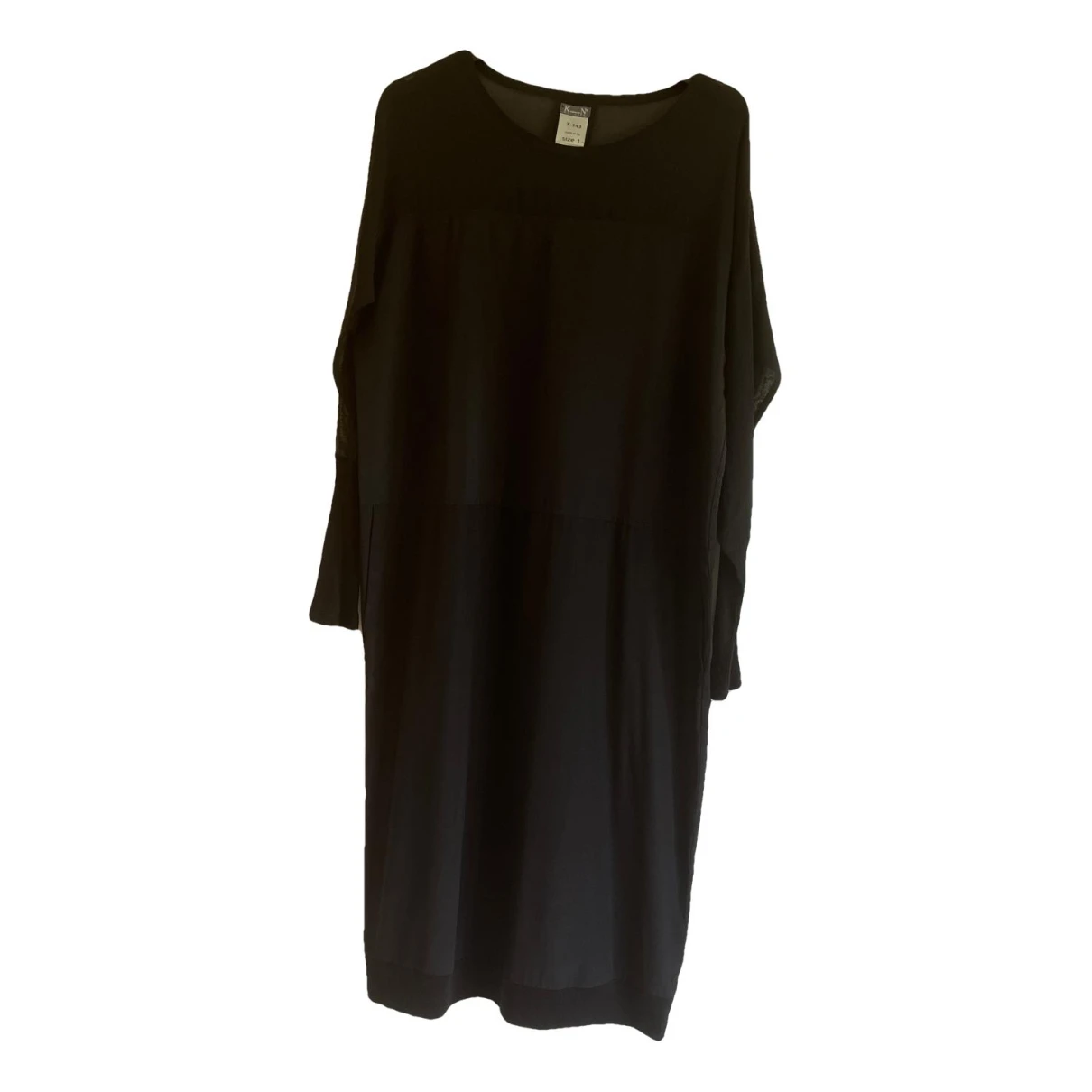 Pre-owned Kristensen Du Nord Silk Mid-length Dress In Black