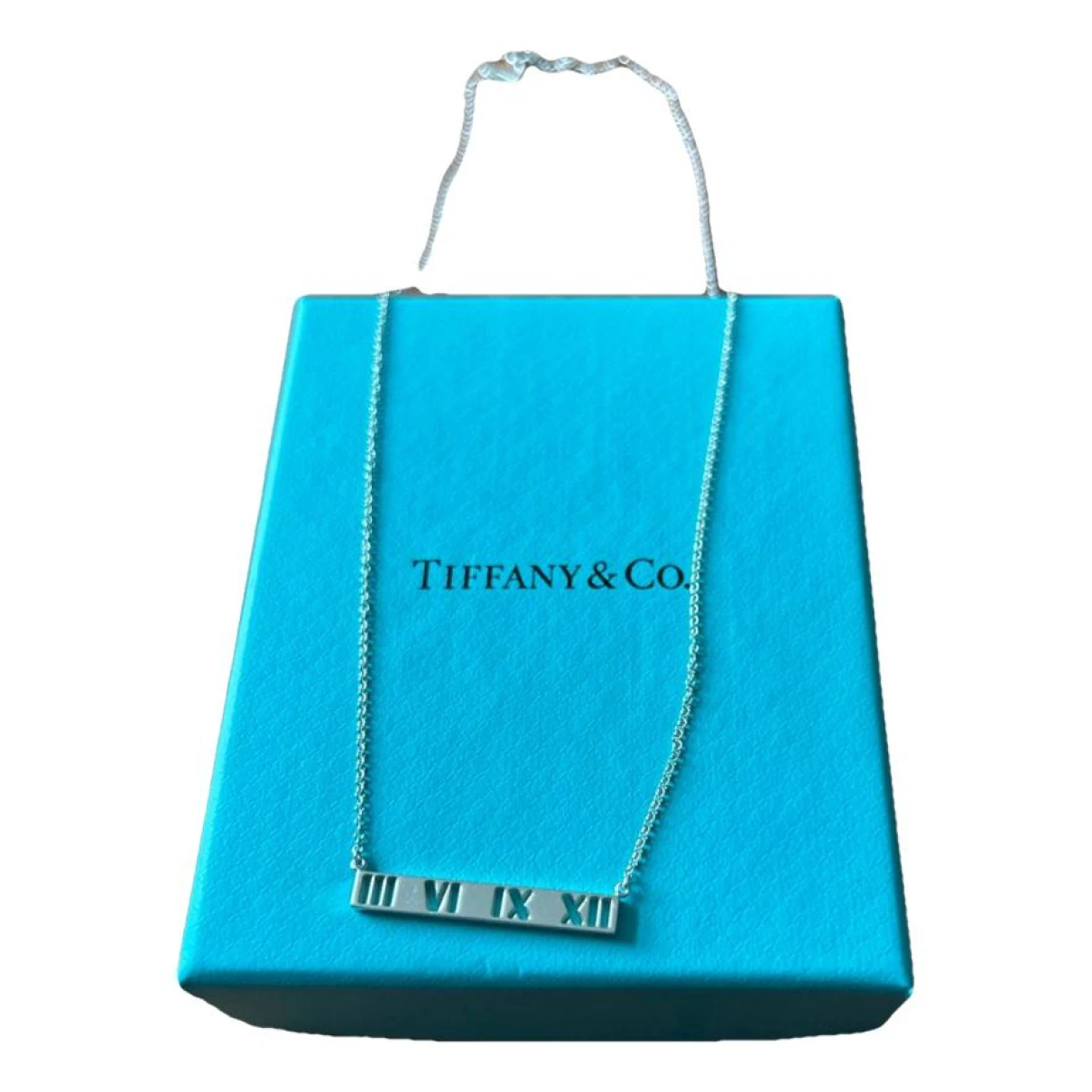 Pre-owned Tiffany & Co Atlas Silver Long Necklace