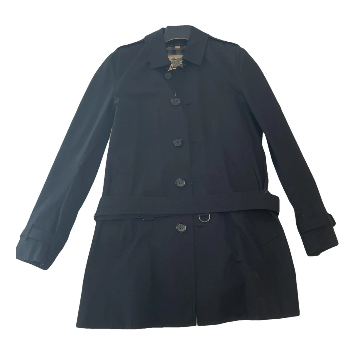Pre-owned Burberry Coat In Black
