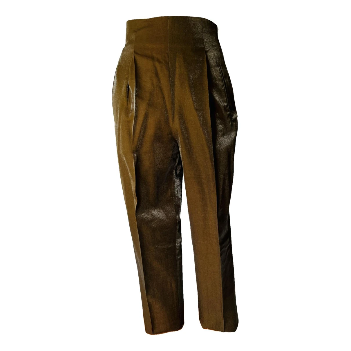 Pre-owned Romeo Gigli Wool Large Pants In Brown