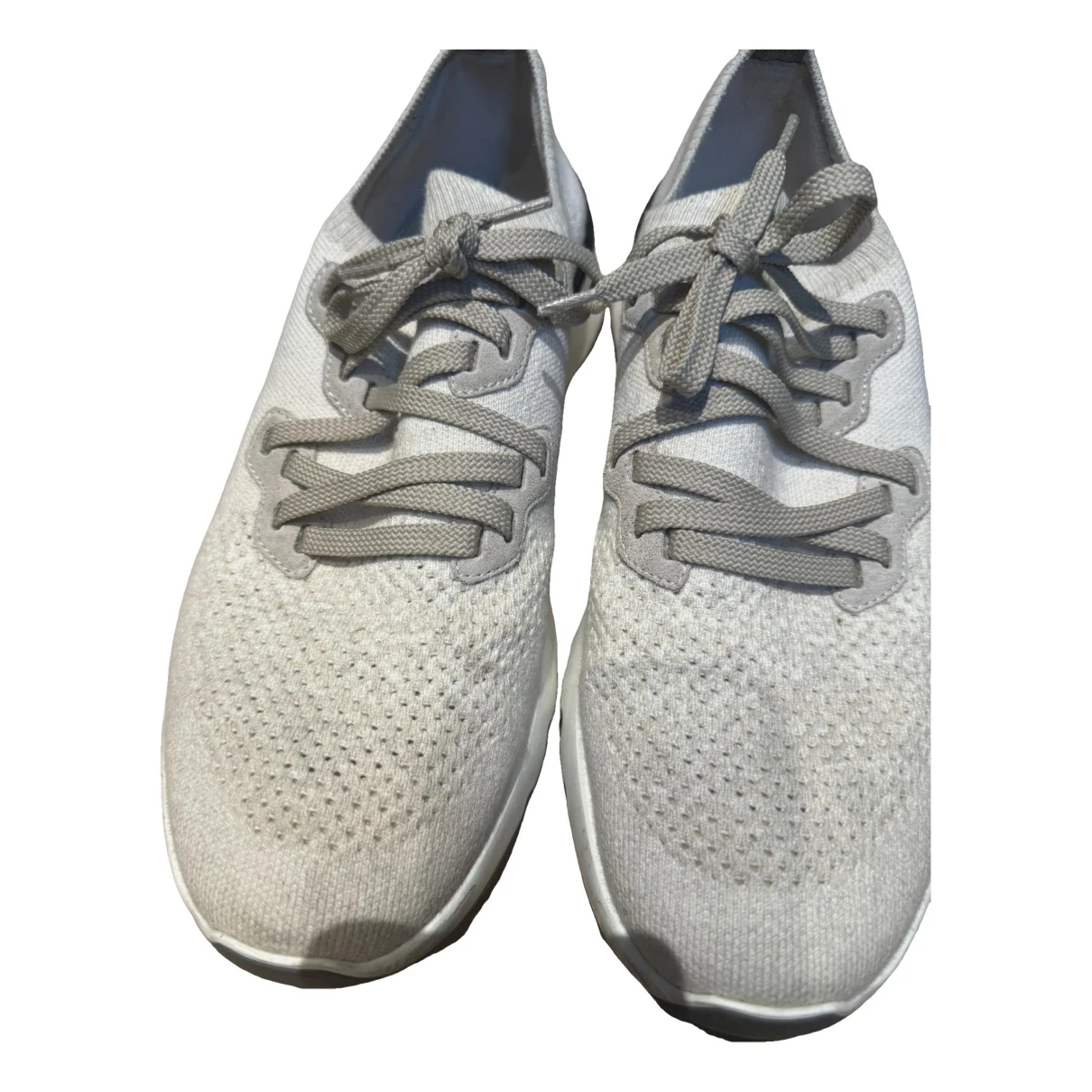 Pre-owned Brunello Cucinelli Cloth Low Trainers In Beige