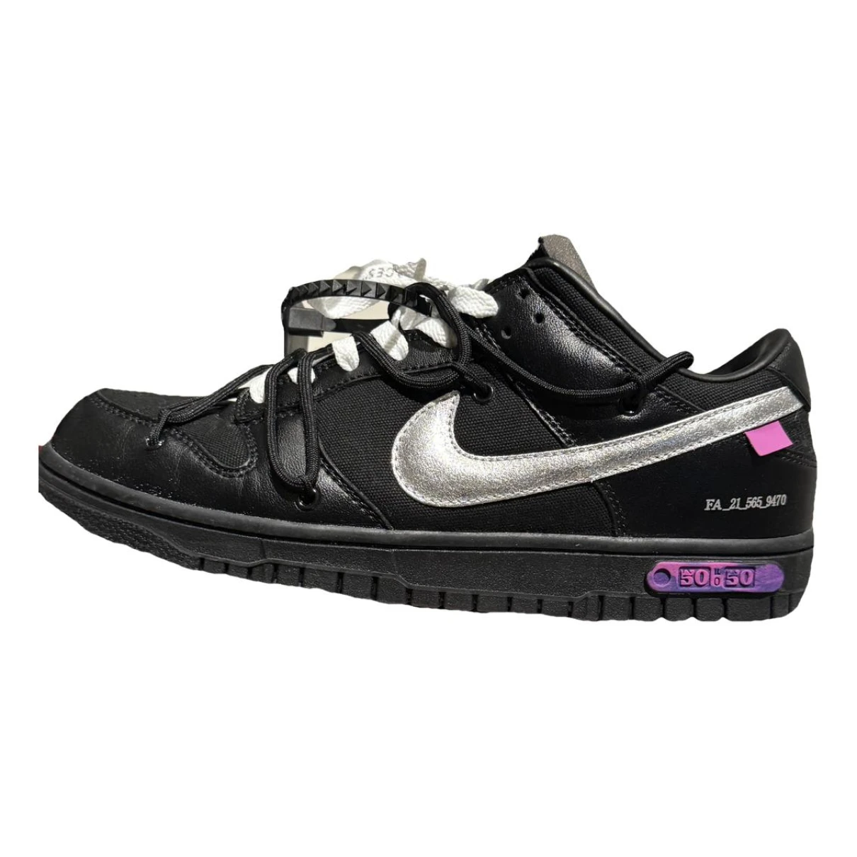 Pre-owned Nike X Off-white Dunk Low Leather Low Trainers In Black
