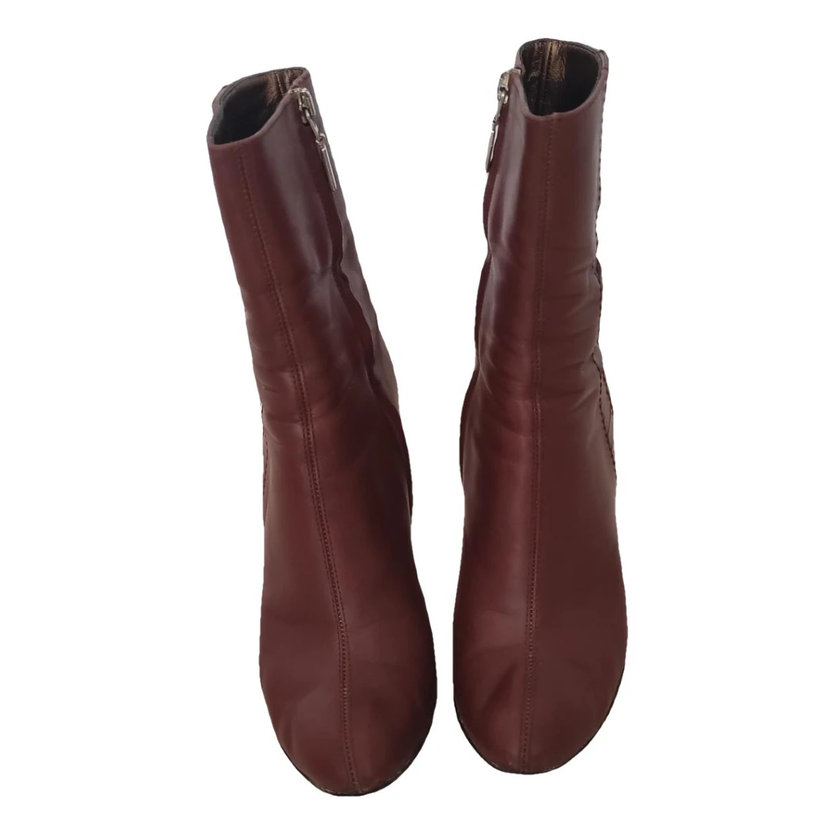Pre-owned Sergio Rossi Leather Riding Boots In Brown