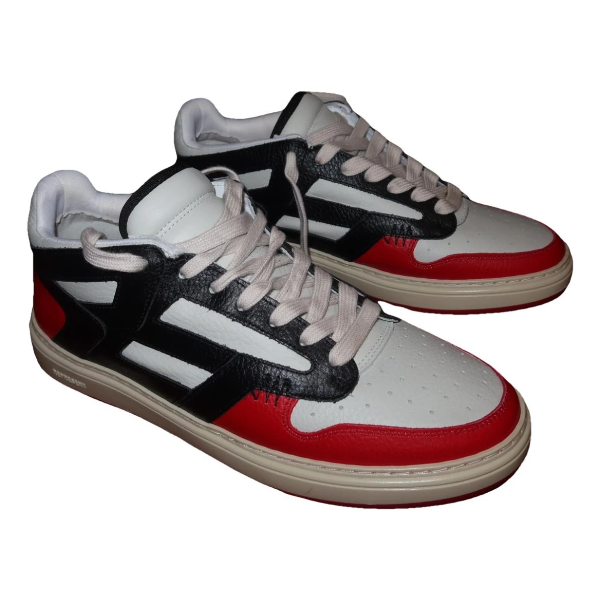 Pre-owned Represent Leather Low Trainers In Red