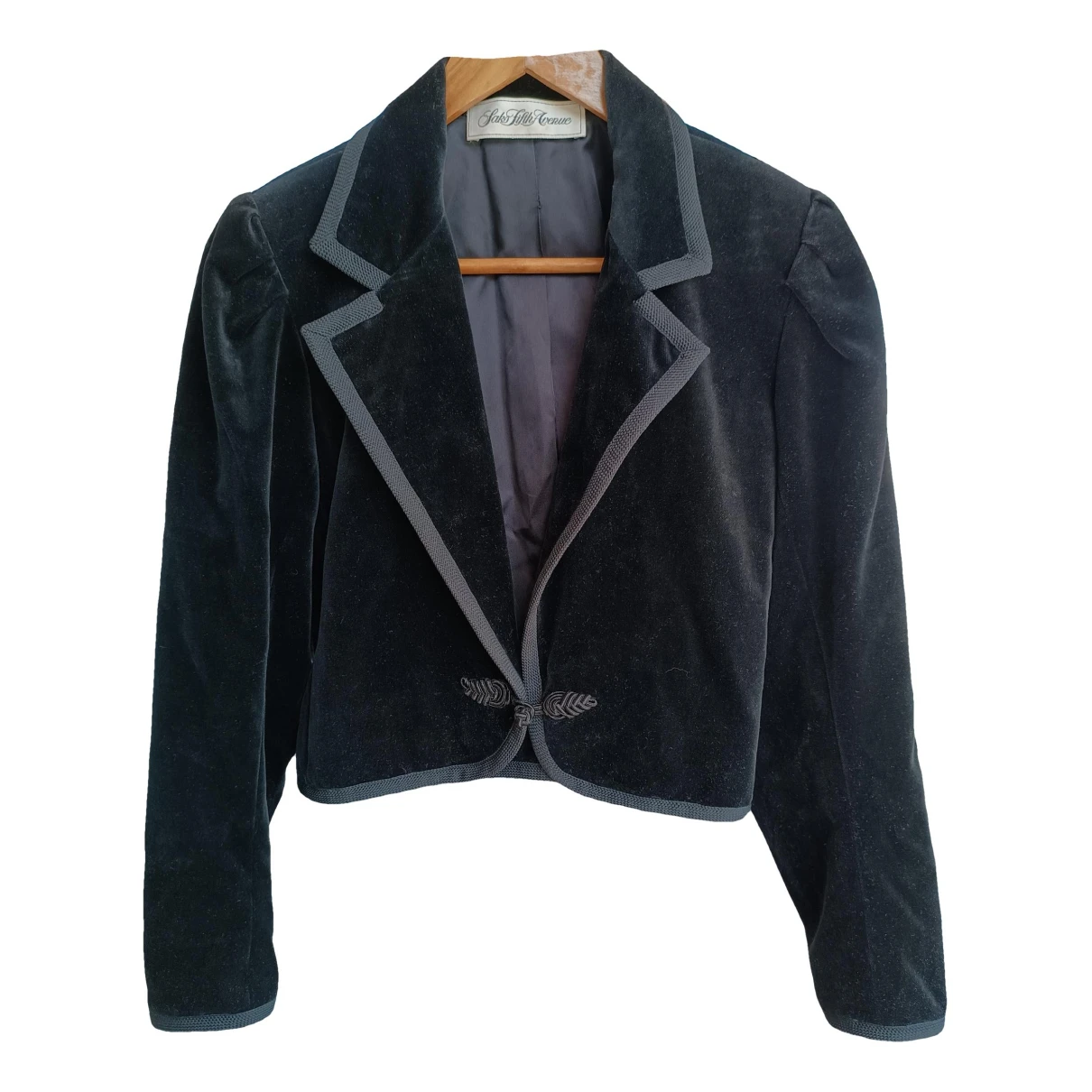 Pre-owned Saks Fifth Avenue Velvet Jacket In Black
