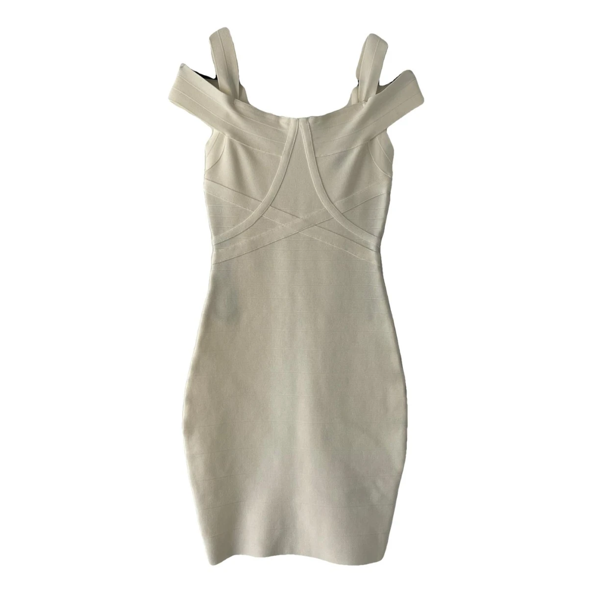 Pre-owned Marciano Mid-length Dress In White