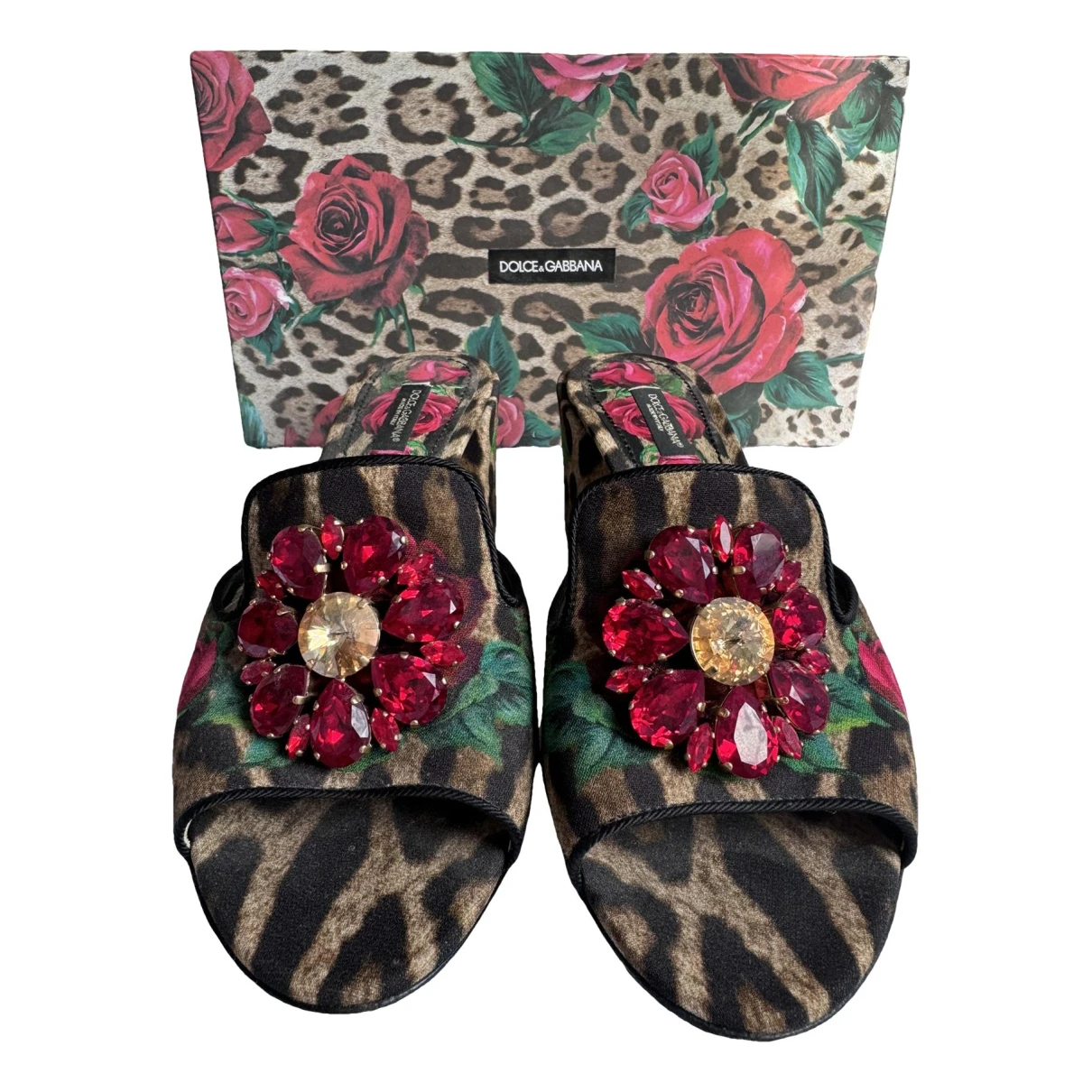 Pre-owned Dolce & Gabbana Cloth Mules & Clogs In Multicolour