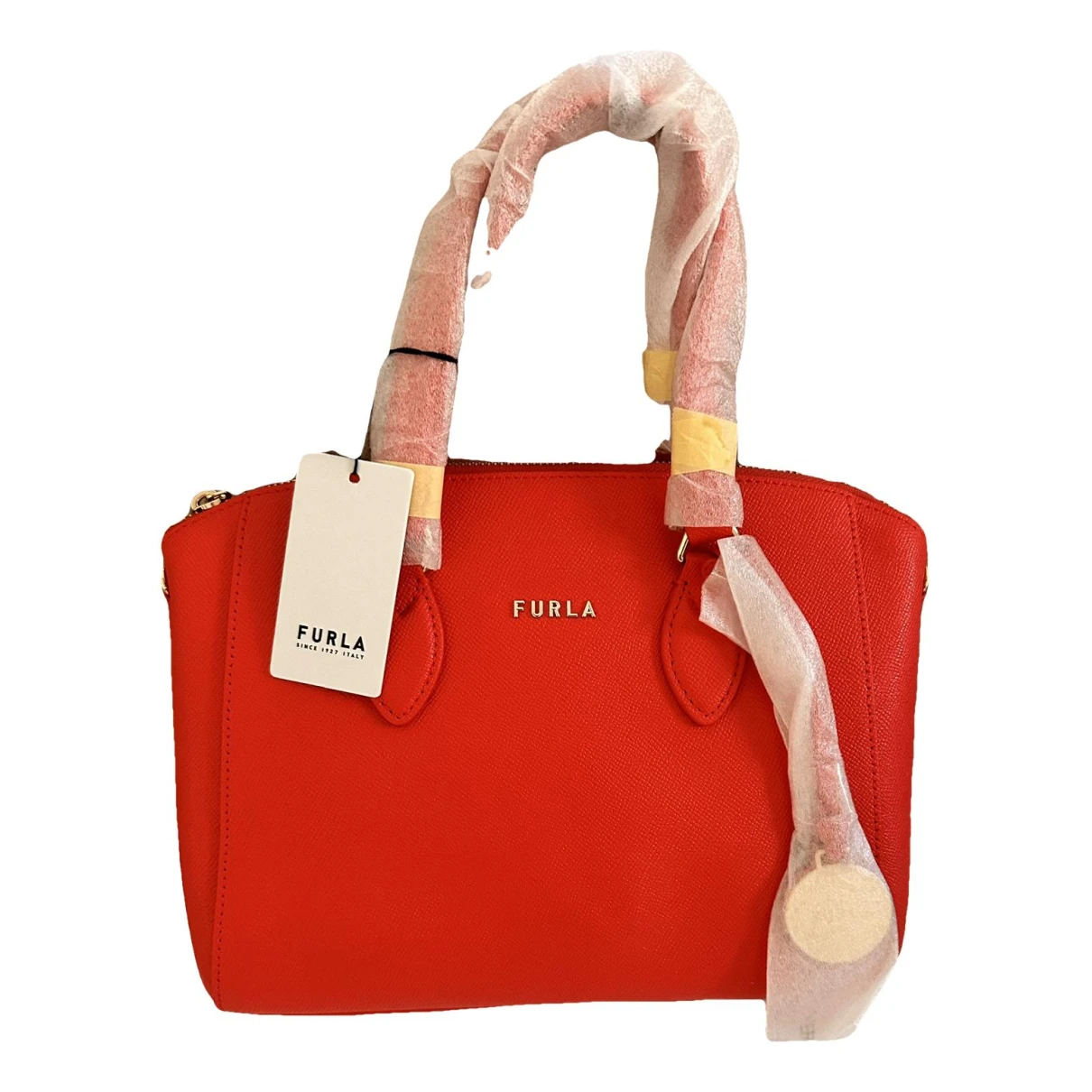 Pre-owned Furla Leather Handbag In Red