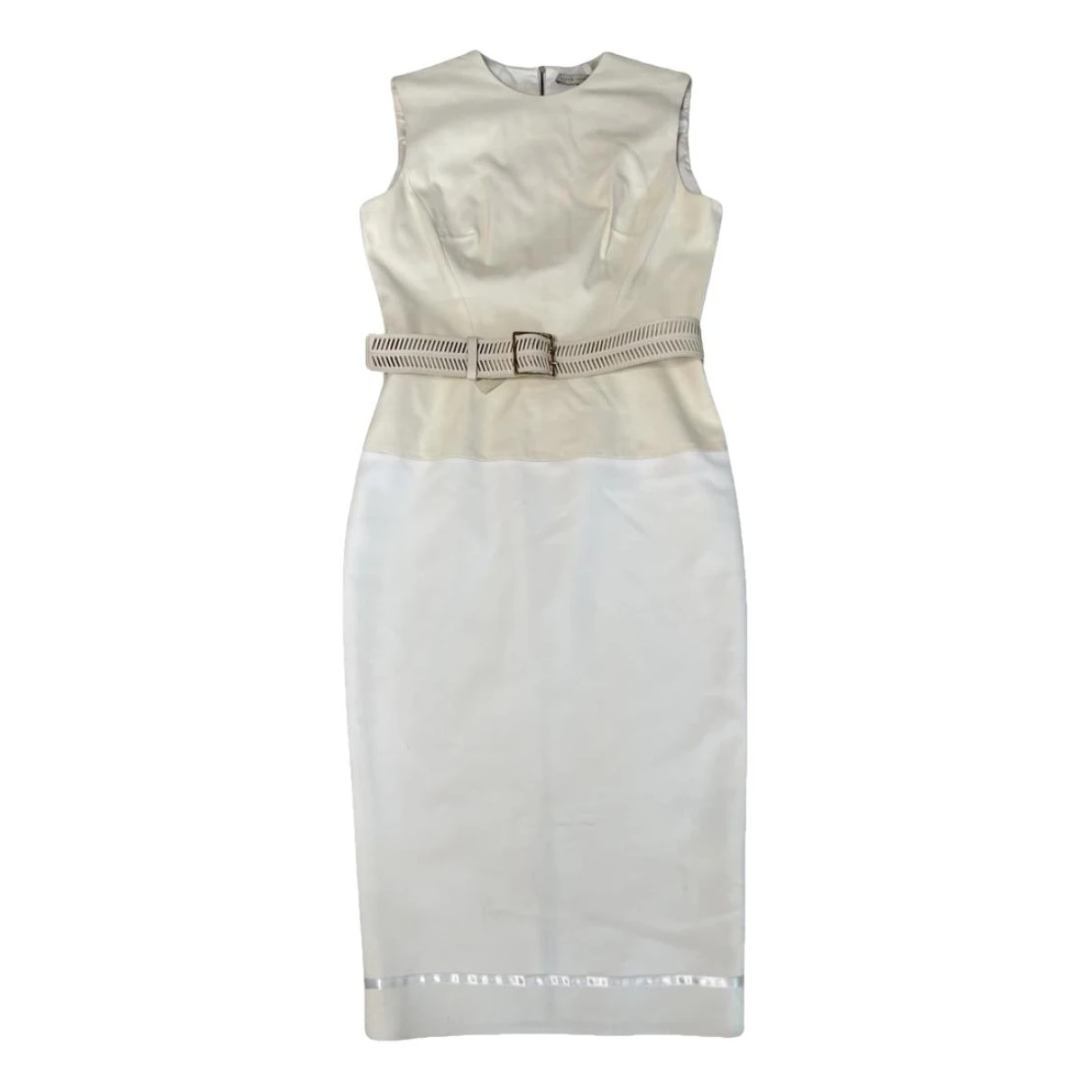 Pre-owned Victoria Beckham Mid-length Dress In Ecru