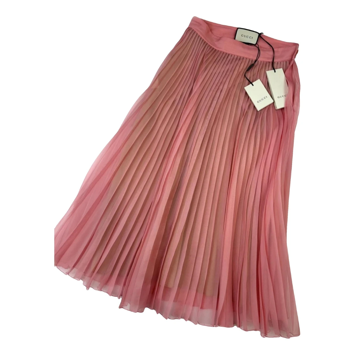 Pre-owned Gucci Silk Skirt In Pink