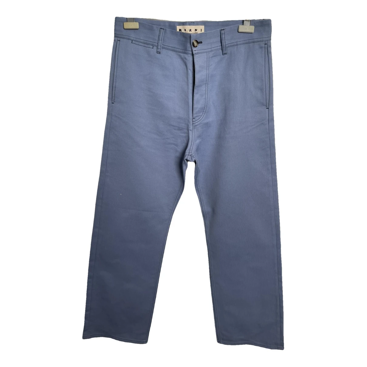 Pre-owned Marni Trousers In Blue