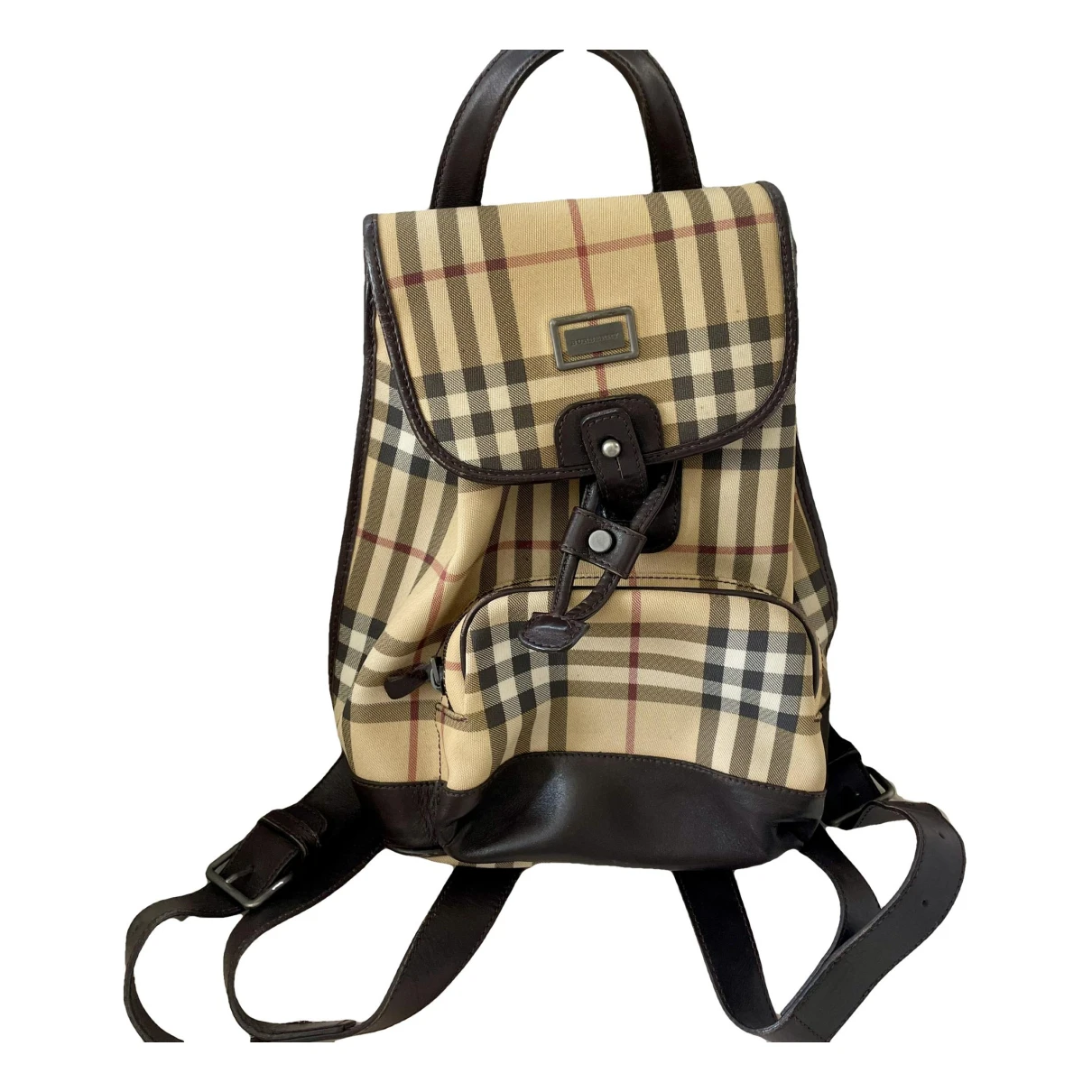 Pre-owned Burberry Cloth Backpack In Brown