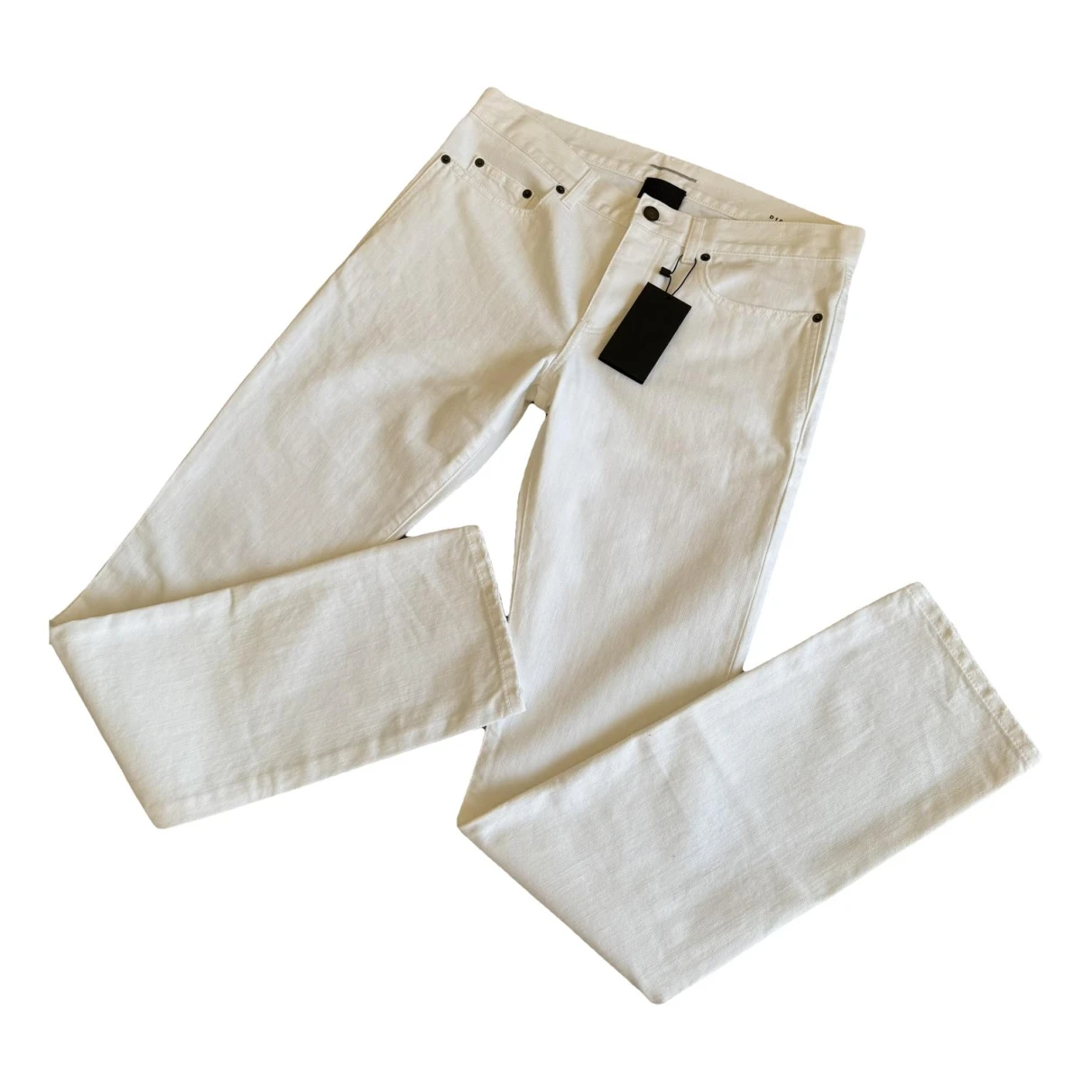 Pre-owned Saint Laurent Slim Jean In White
