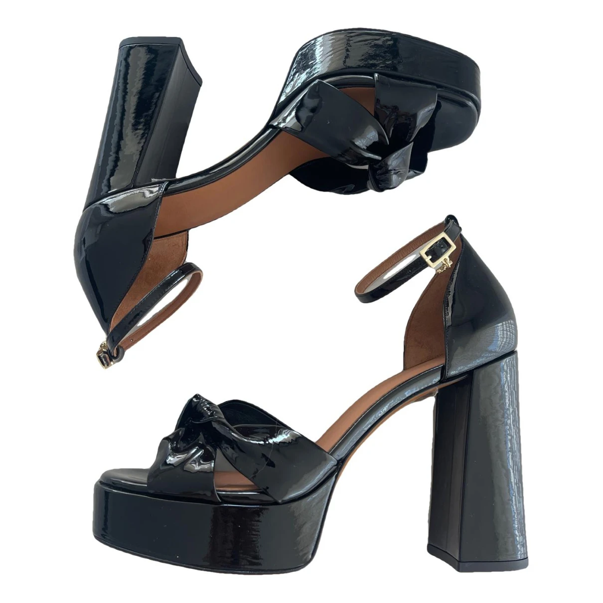 Pre-owned Maje Patent Leather Heels In Black