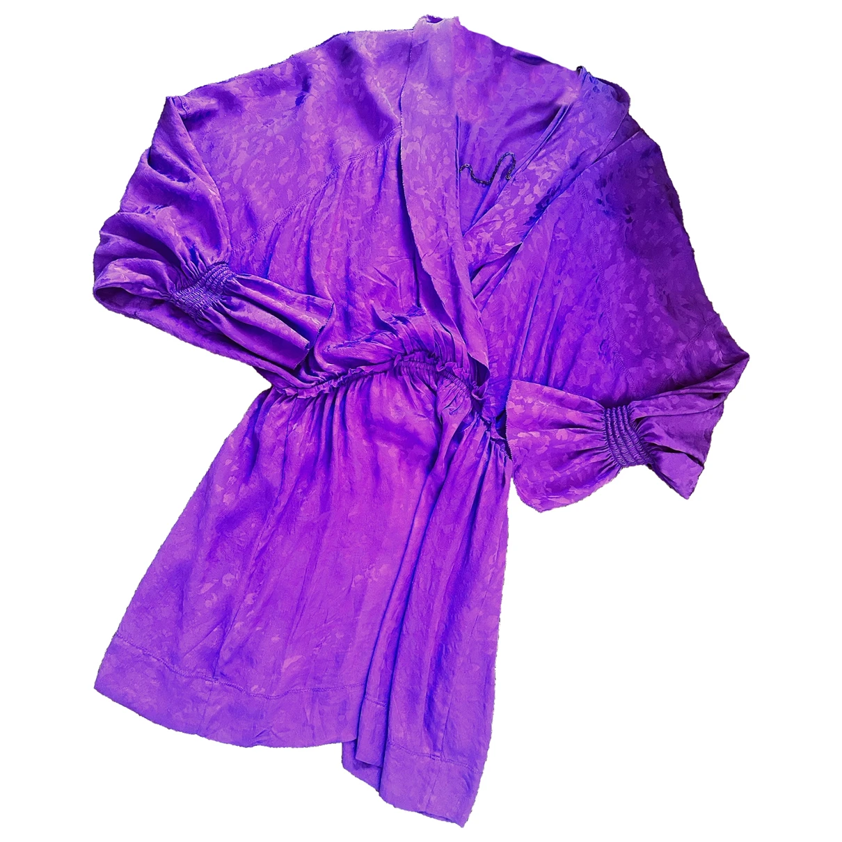 Pre-owned Zadig & Voltaire Spring Summer 2020 Silk Mini Dress In Purple