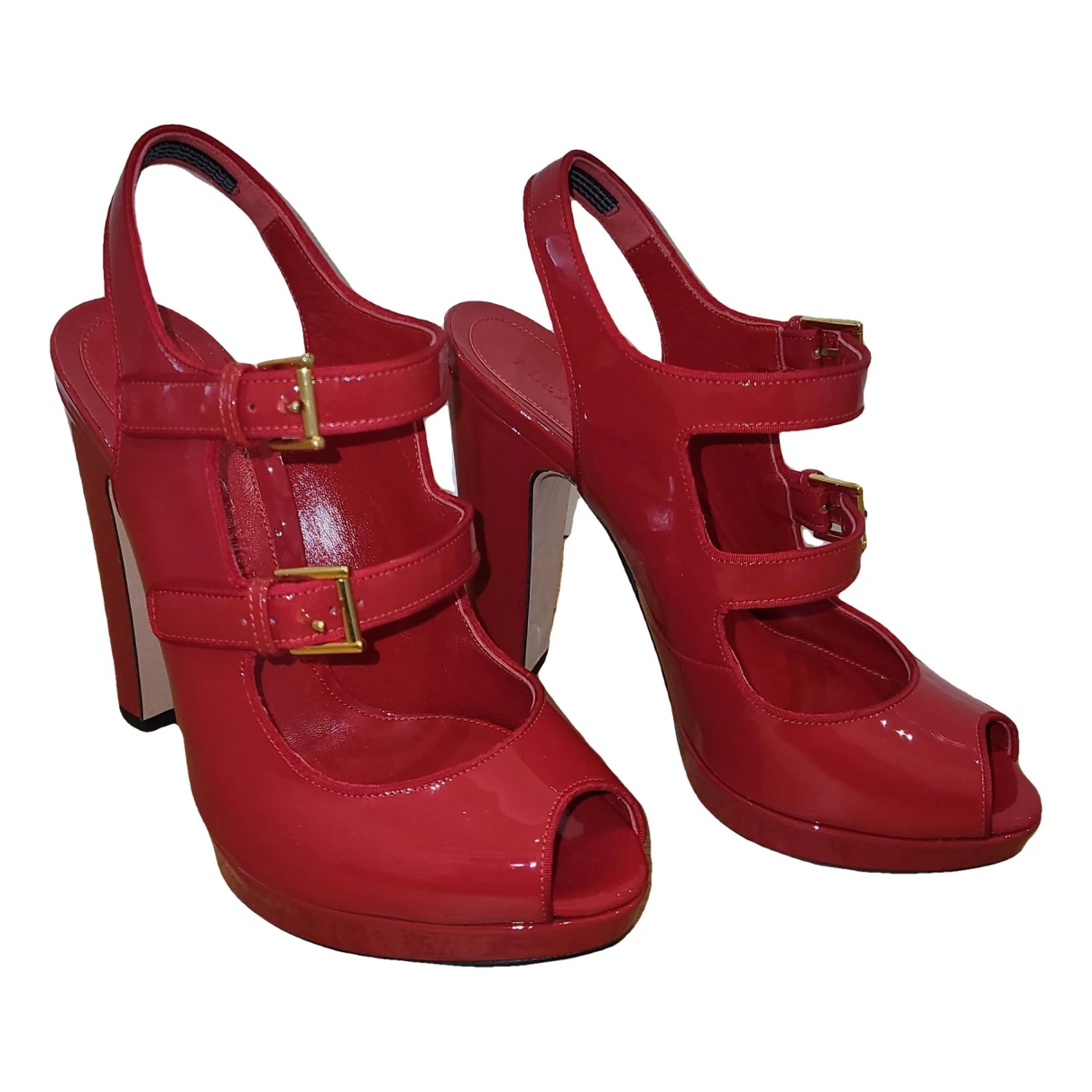 Pre-owned Alexander Mcqueen Leather Heels In Red