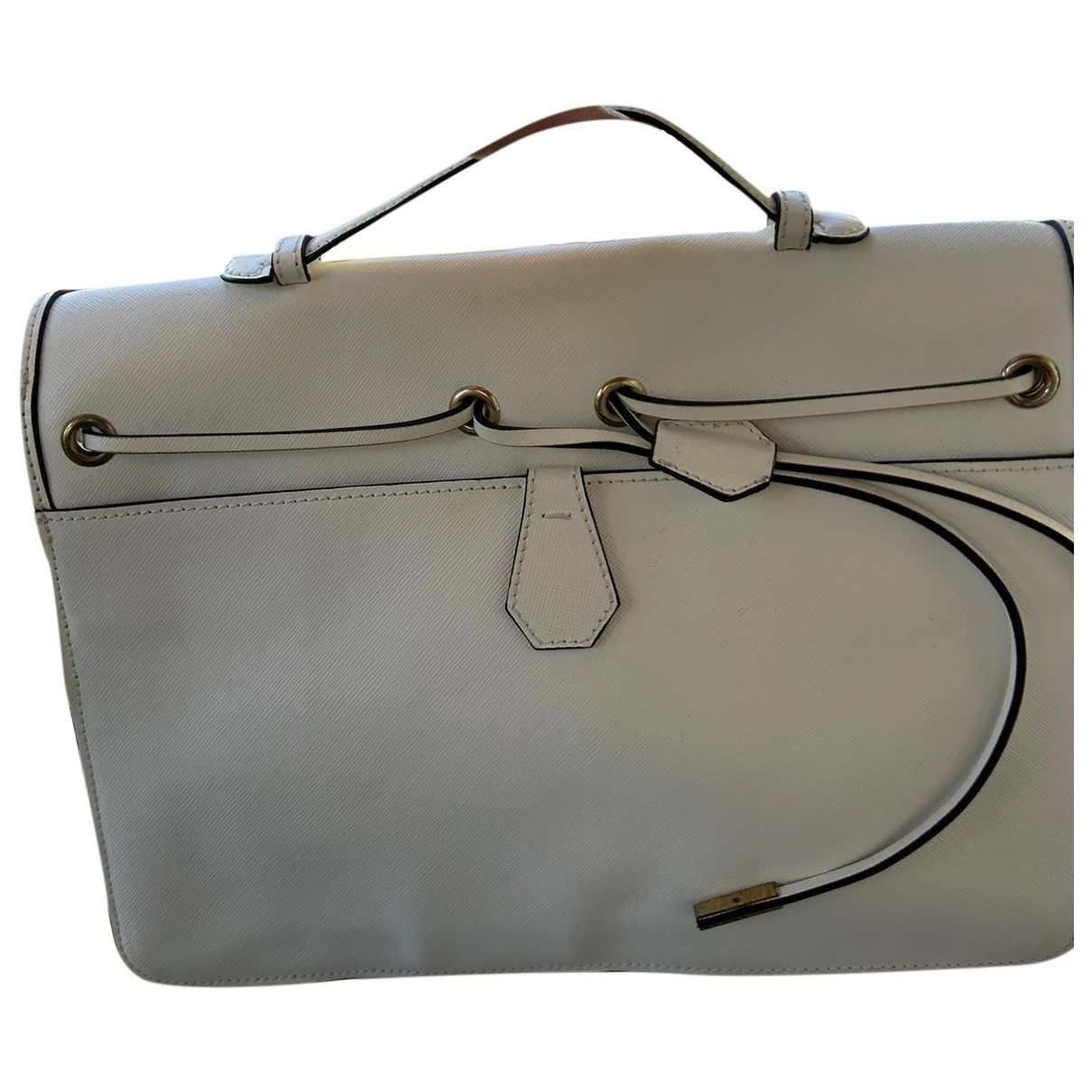 Pre-owned Dsquared2 Leather Clutch Bag In White