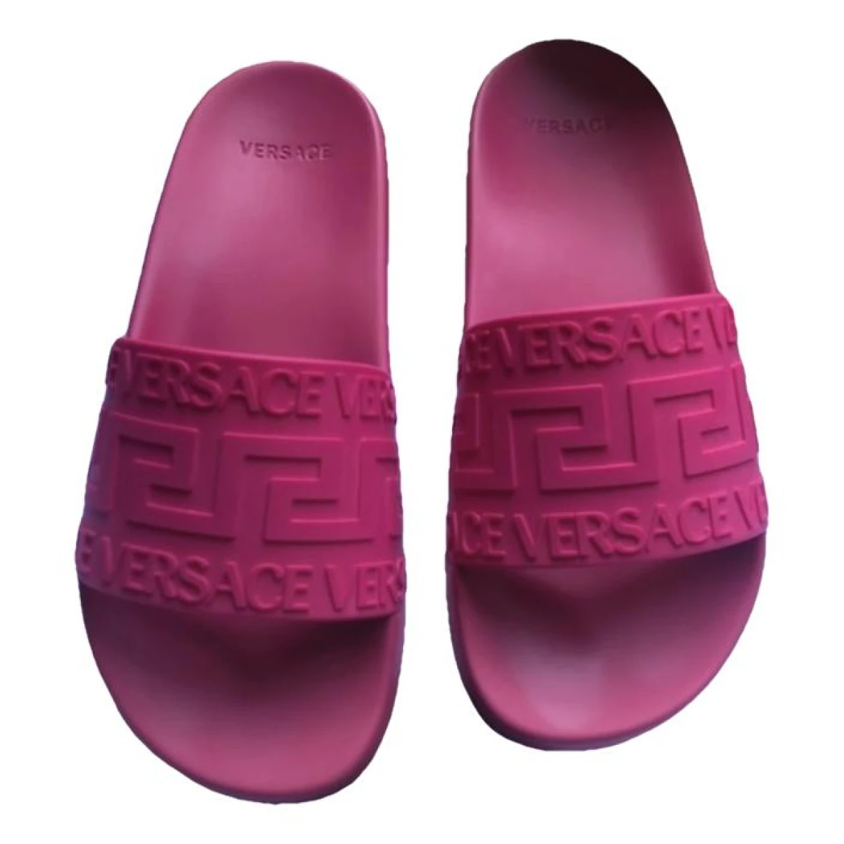 Pre-owned Versace Mules In Pink