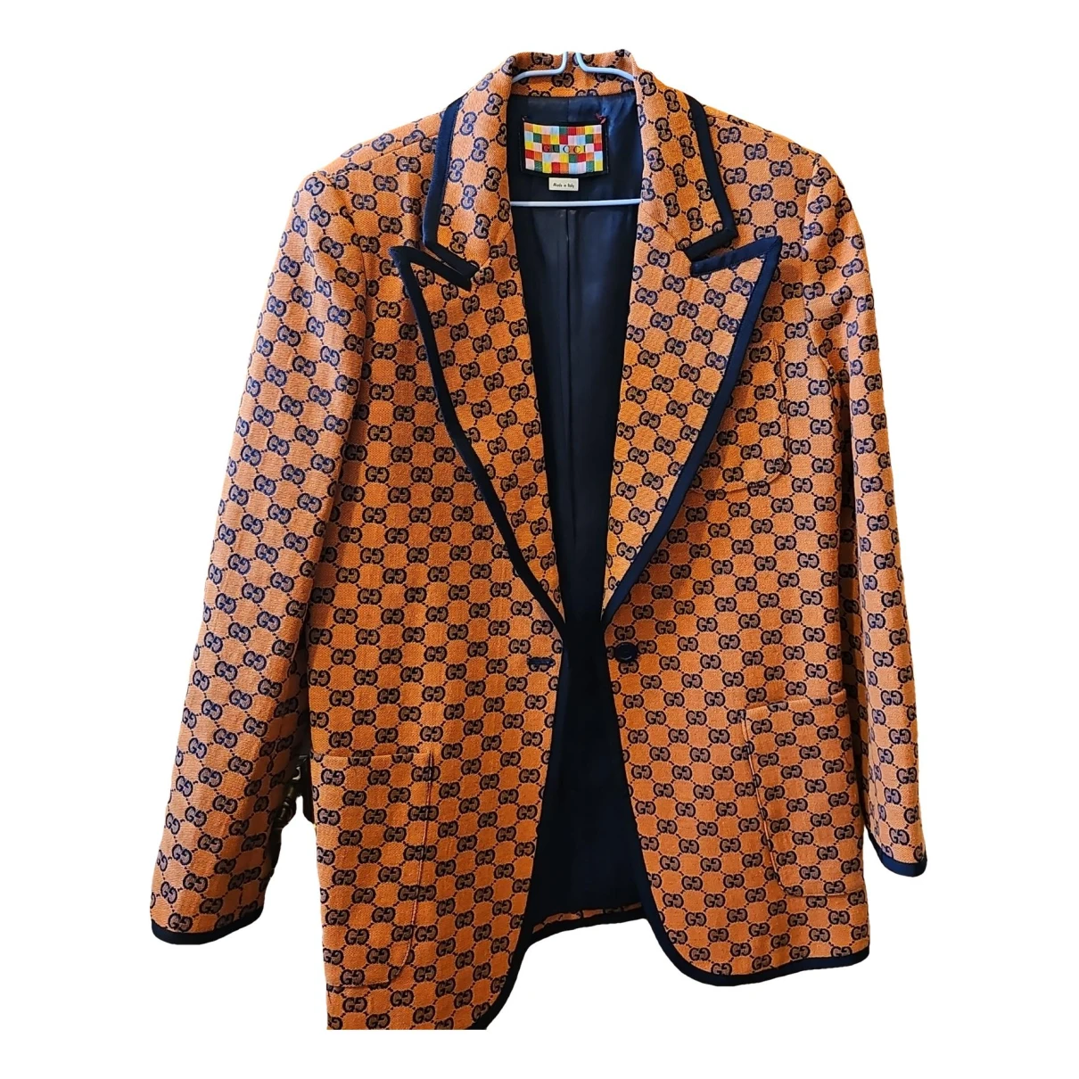 Pre-owned Gucci Silk Blazer In Orange