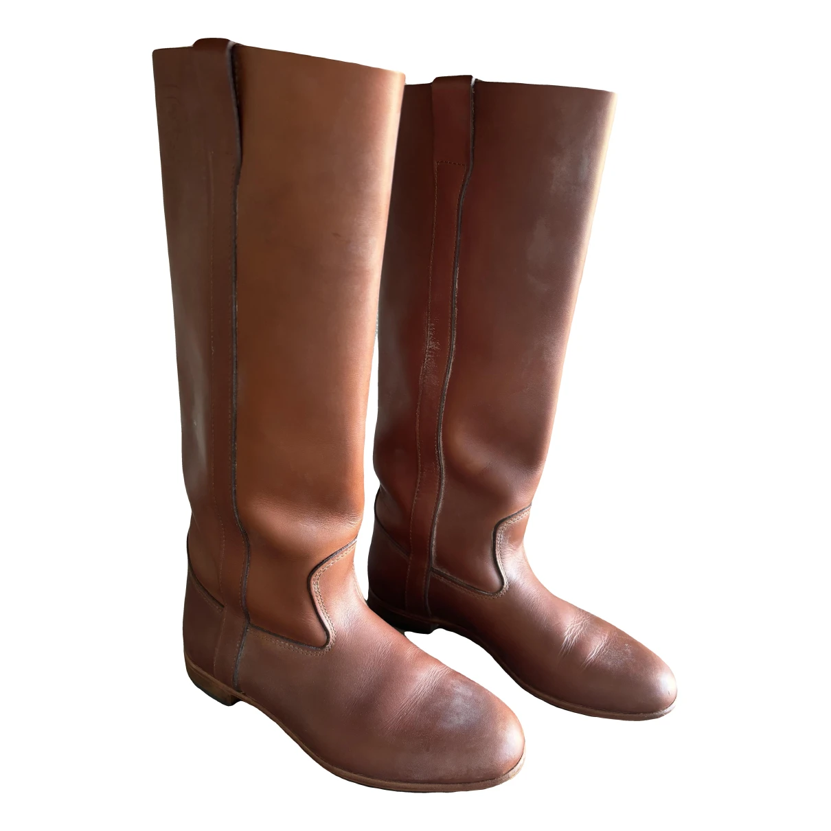 Pre-owned La Botte Gardiane Leather Riding Boots In Brown
