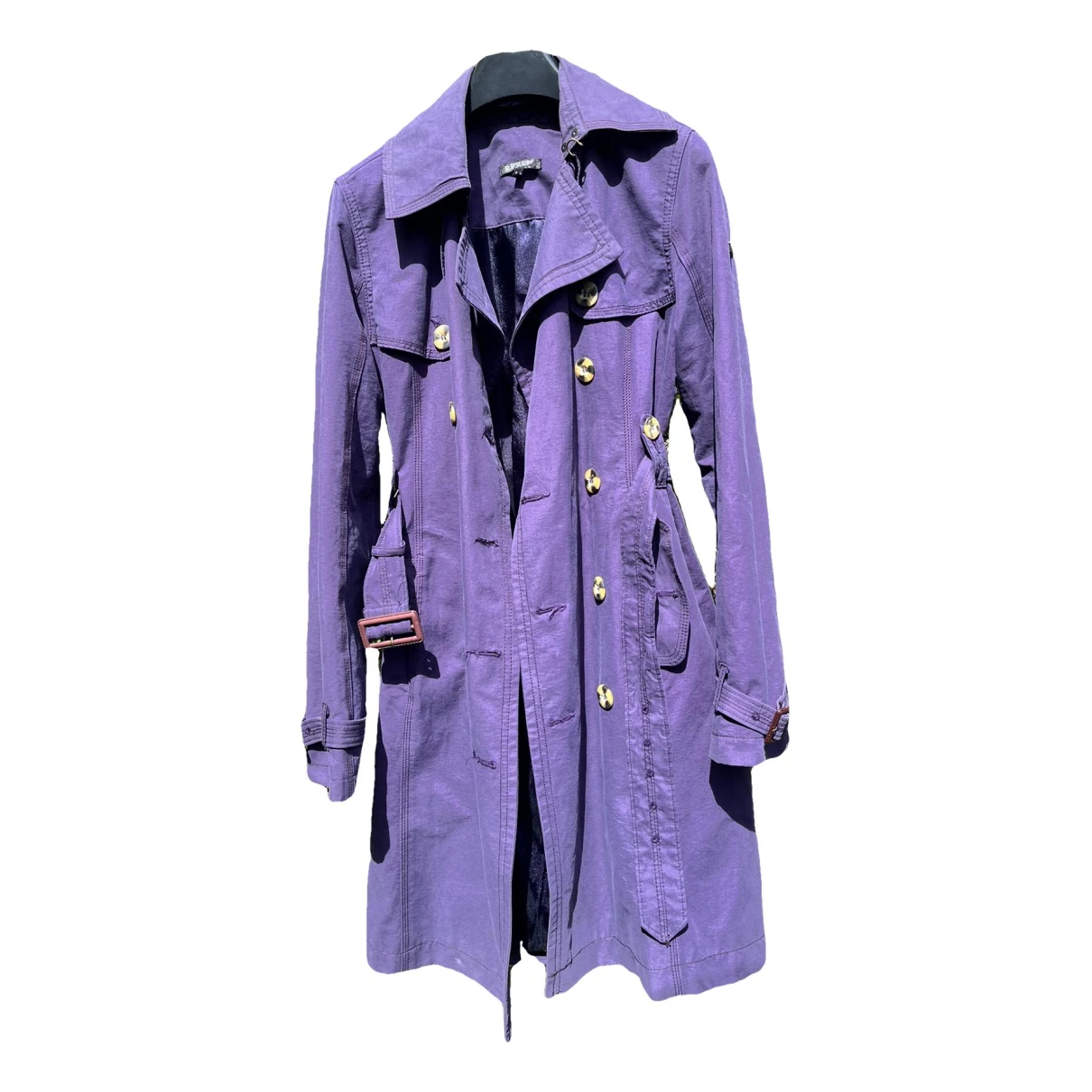 Pre-owned Gucci Trench Coat In Purple