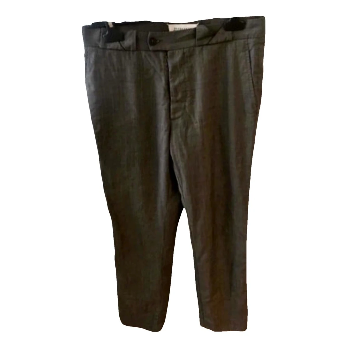 Pre-owned Maison Margiela Wool Straight Pants In Grey