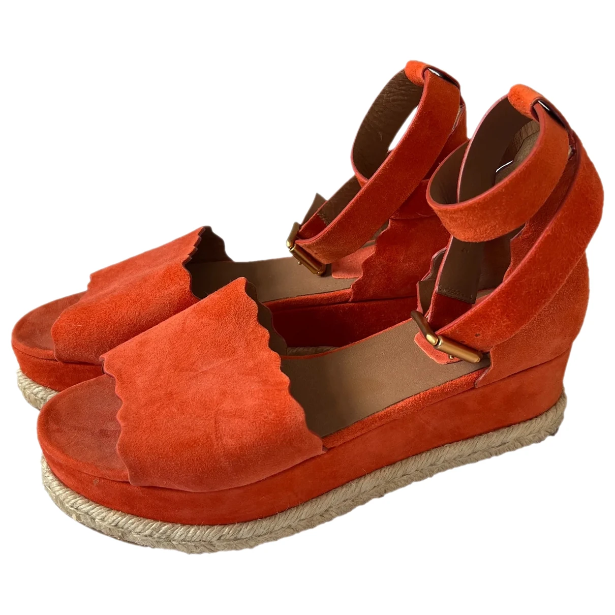 Pre-owned Chloé Sandal In Orange