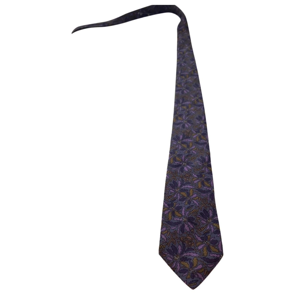 Pre-owned Dior Silk Tie In Purple
