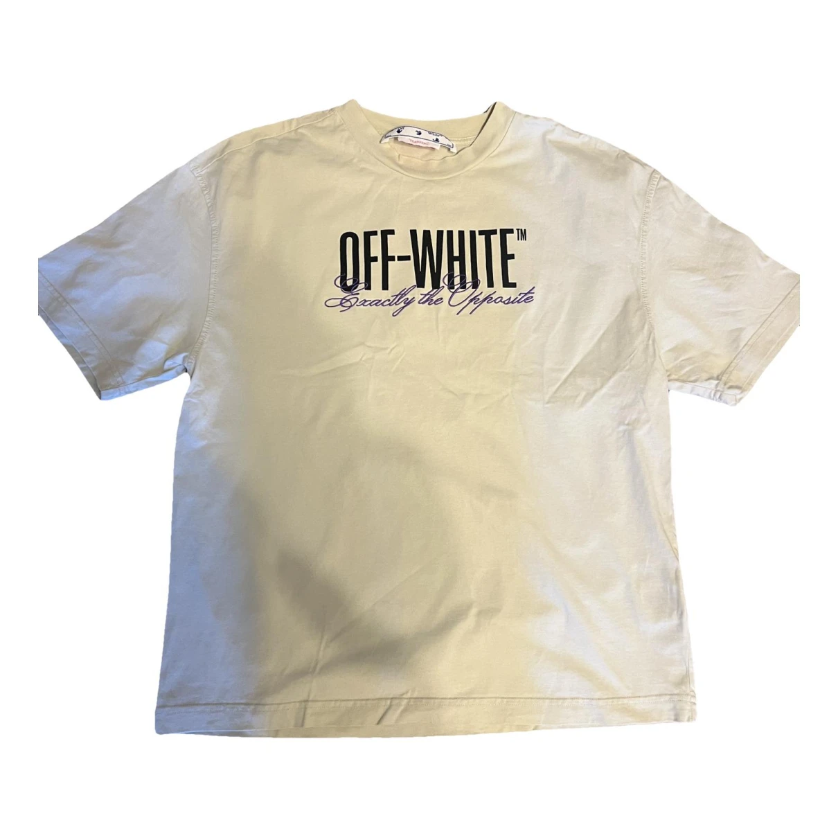 Pre-owned Off-white T-shirt In Beige