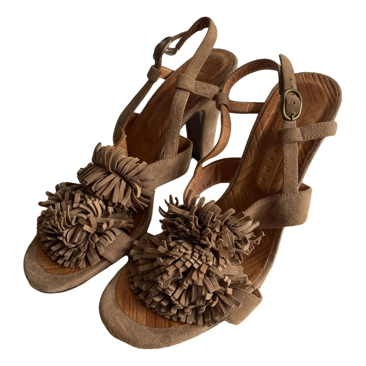 Pre-owned Chie Mihara Leather Sandal In Beige