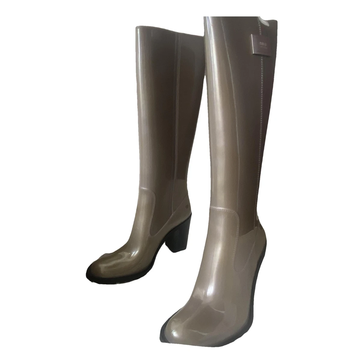 Pre-owned Armani Collezioni Boots In Grey