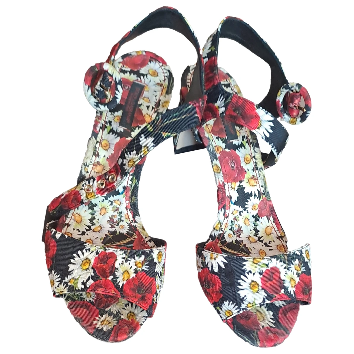 Pre-owned Dolce & Gabbana Cloth Sandals In Red