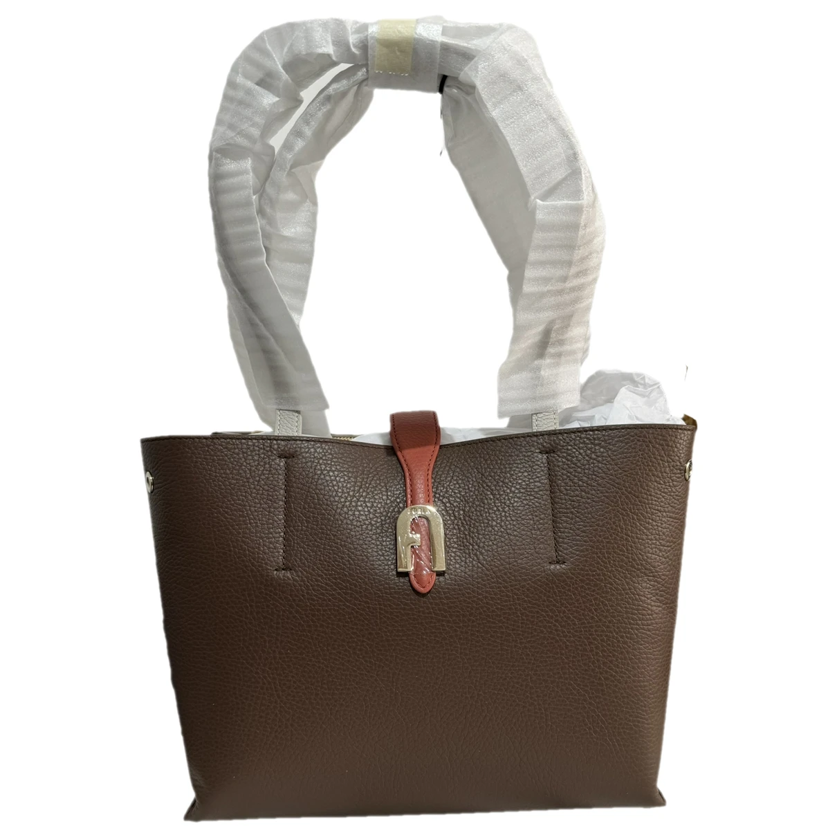 Pre-owned Furla Leather Tote In Brown