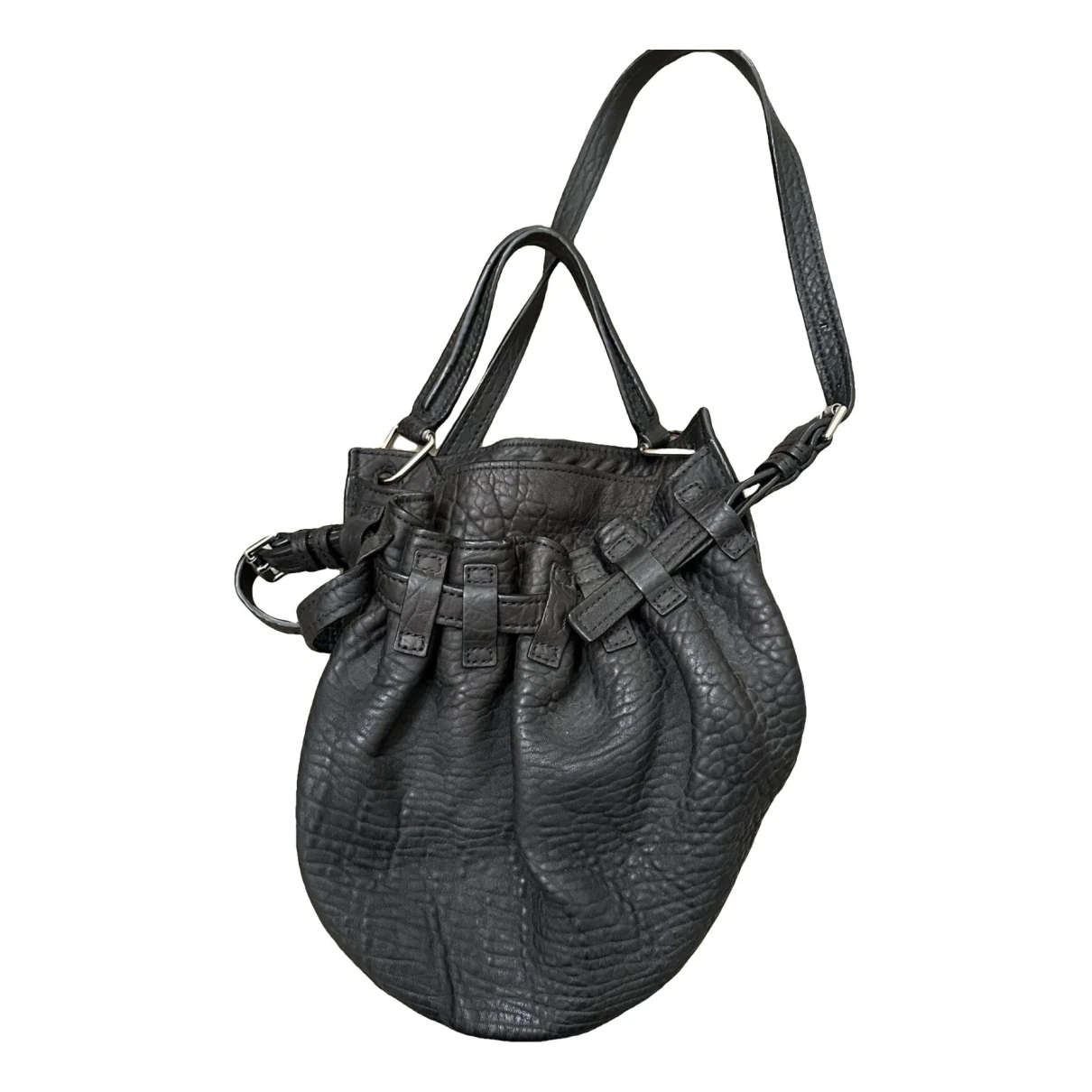 Pre-owned Alexander Wang Diego Leather Handbag In Black