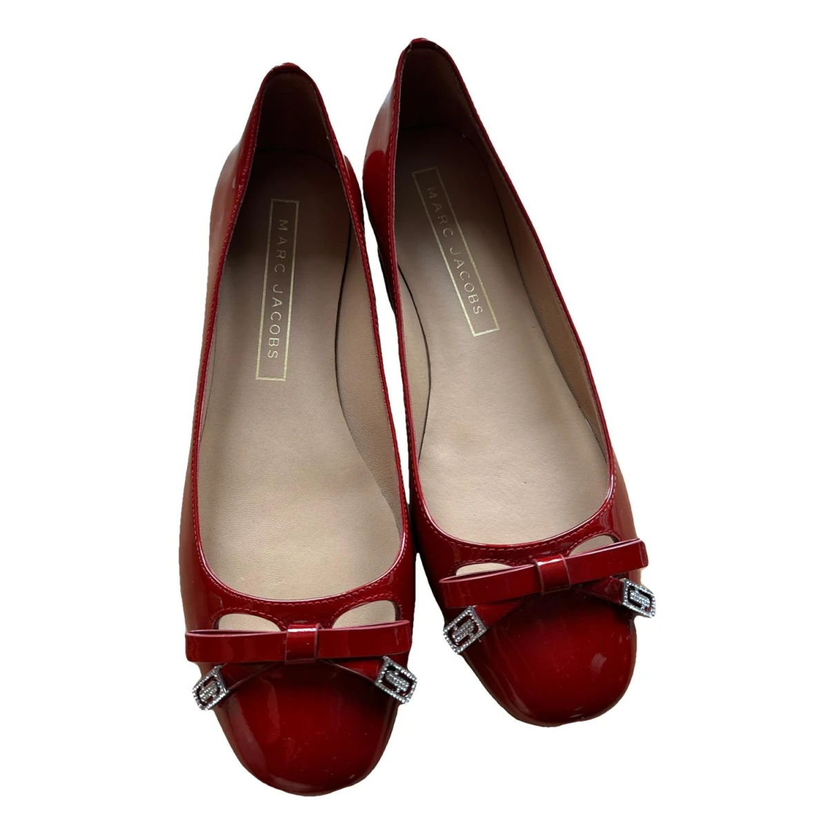 Pre-owned Marc Jacobs Leather Ballet Flats In Red